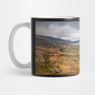 Looking down the valley to Llyn Gwynant, Snowdonia Mug